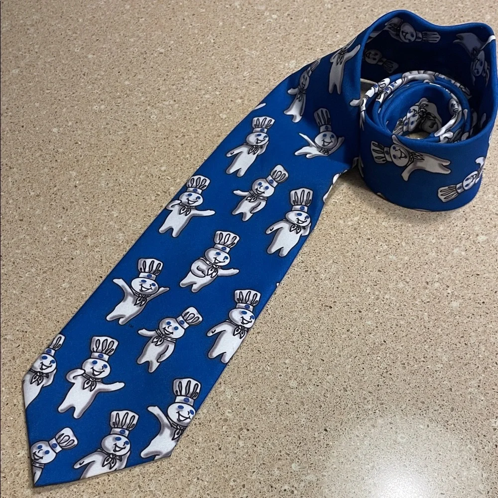 Ralph Marlin Blue and White Chef Character Tie